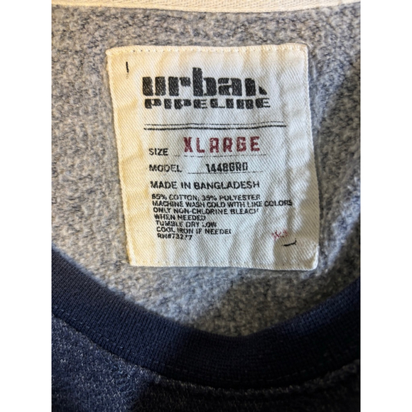 Men's Urban Pipeline Blue Crew Neck Sweatshirt XL - Picture 5 of 5